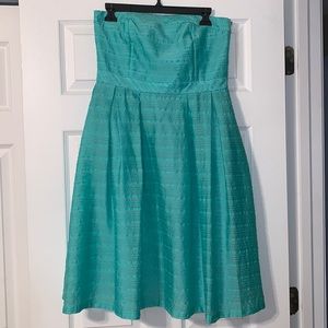 Liz Claiborne Teal Strapless Cocktail Dress